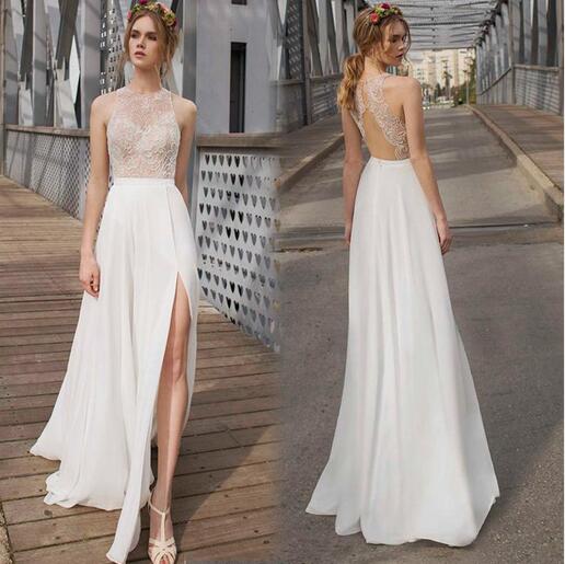 white backless cocktail dress