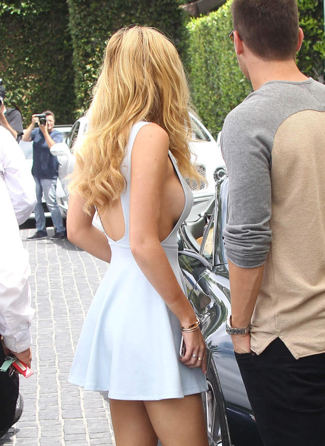 sexy braless dress