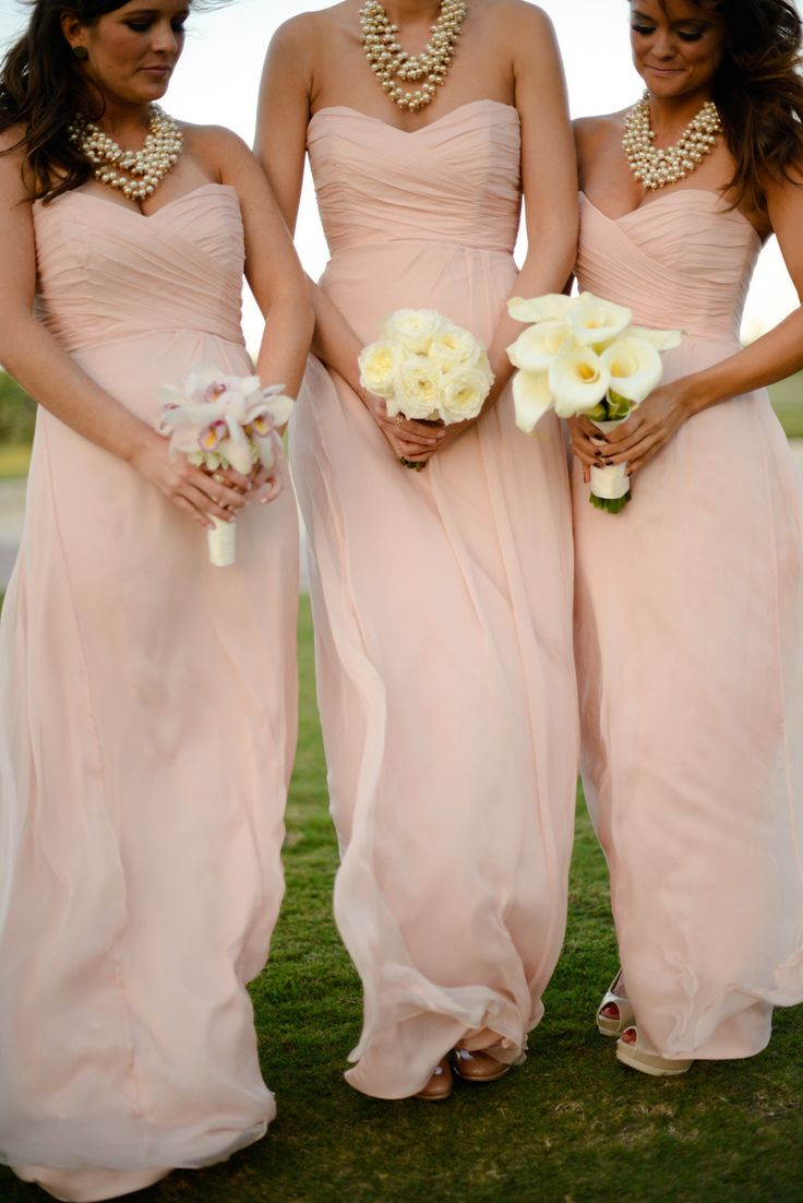 Summer Dress Beach Long Pink Chiffon Bridesmaid Dresses 2016