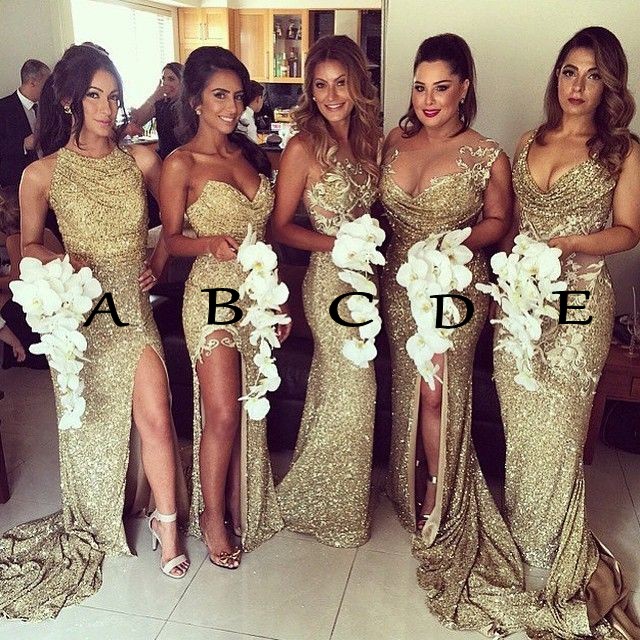 short and long bridesmaid dresses