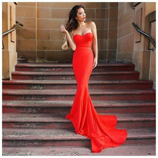 Long Red Evening Dresses